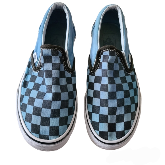 VANS| BLUE CHECKERBOARD| SLIP-ON - Picture 3 of 12